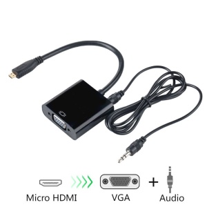 Adapter Micro HDMI na VGA Z + audio JWD-HDMI1 - Img 2
