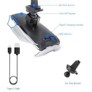 Auto stalak Wireless S5 sa holderom crni - Img 3