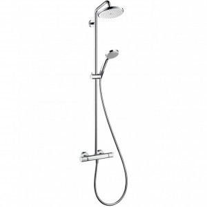 Baterija sa usponskim tušem HANSGROHE CROMA 220 - Img 1
