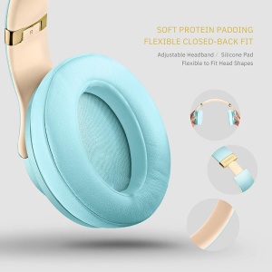 Bluetooth-наушники DOQAUS VOUGE 5 светло-голубые - Img 3