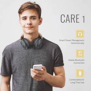 Bluetooth-наушники DOQAUS VOUGE 5 серые - Img 2