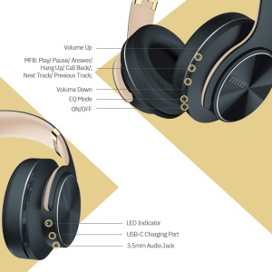 Bluetooth-наушники DOQAUS VOUGE 5 серые - Img 4