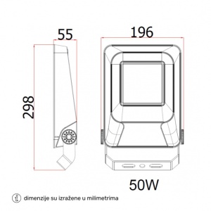 DAWN LED REFLEKTOR FL50W-08 4000K IP65 - Img 2