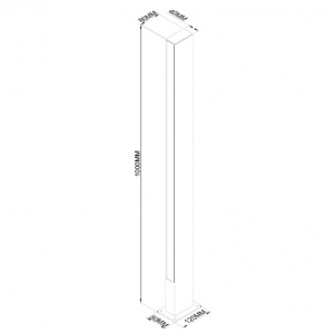 DAWN LED SVETILJKA 0221D-1000 STUBNA 17W 3000K IP65 SIVA - Img 2