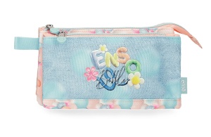 ENSO BUBBLES prazna pernica sa 3 pregrade - sky blue