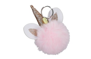 ENSO FLUFFY CHARMS dečiji privezak - pink/white - Img 2