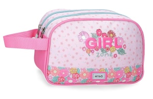 ENSO GIRL ZONE dečiji neseser sa 2 pregrade - pink