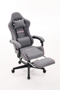 Gaming stolica ePlayGame HC-4095 PG/do 120kg/ platno/sivo roze - Img 3