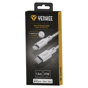 Kabl USB Tip C- Lighting Yenkee YCU 635 WH 1.5m - Img 4