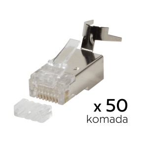 Konektor RJ45 metal CAT 7 50 kom - Img 1