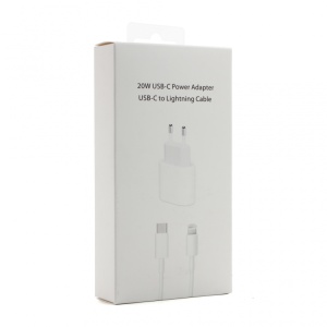 Kucni punjac PD Fast charger 20W 3A za iPhone 11/12 sa PD lightning kablom HQ CE beli - Img 3