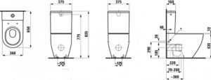 Laufen PRO новый моноблочный унитаз Vario - Img 2