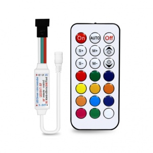 LED KONTROLOR DIGITAL RGB RF 5-24V 2815 21 KEYS - Img 4