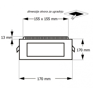 LED PANEL KA-S1 12W 6500K - Img 1