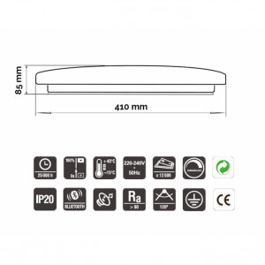 LED PLAFONJERA YL-CCT-010-24W RGB BLUETOOTH - Img 3