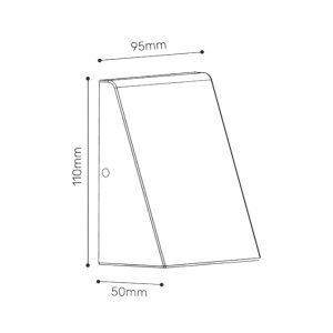 LED SVETILJKA 2212 ZIDNA 3W 4000K IP54 SIVA - Img 2