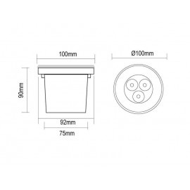 LED SVETILJKA HX-HUG100 PODNA 3W 4200K IP67 NIKL - Img 3