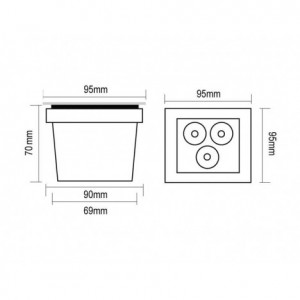 LED SVETILJKA HX-HUG95 PODNA 3W 4200K IP67 NIKL - Img 3