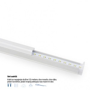 LED SVETILJKA KL T5 1,2m 24W 6500K SILVER - Img 1