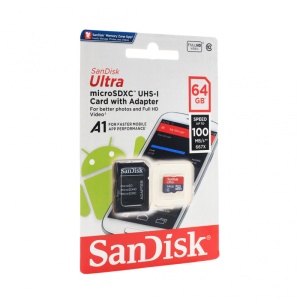 Mem. Kartica SanDisk SDHC 64GB Ultra Micro 100MB/s Class 10 sa adapterom ZJ CN - Img 1