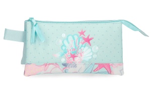 MOVOM I LOVE SEA LIFE prazna pernica sa 3 pregrade - tirkizna
