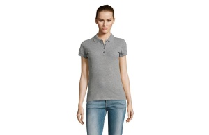PASSION ženska polo majica sa kratkim rukavima - grey melange, XL