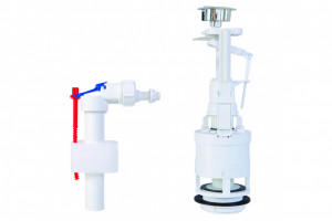 Set STYRON za vodokotlić monobloka horizontalni plovak 3/8-1/2 sa duplim tasterom 3/6l - Img 1