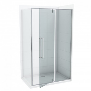 Stakleni paravan COPEN ABSOLUT 90x200cm staklo 6mm providno pivot vrata sa fiksnim delom - Img 1