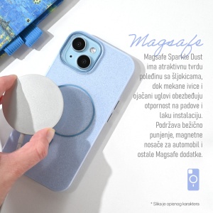 Torbica Magsafe Sparkle Dust za iPhone 16 6.1 zelena - Img 2