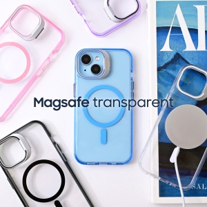 Torbica Magsafe transparent za iPhone 12 6.1 crna - Img 1