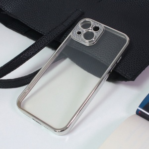 Torbica Silikon Camera Diamond iPhone 14 Plus 6.7 srebrna - Img 1