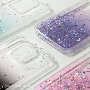 Torbica Silikonska Glitter za Samsung A556F Galaxy A55 5G crna - Img 3