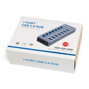 USB 3.0 HUB 7 porta LWD HQ sivi - Img 1