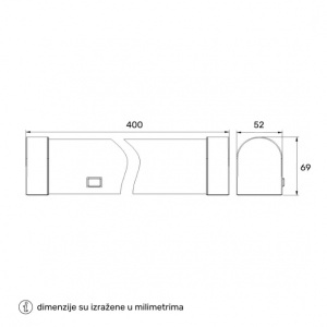 VESTA 686 ZIDNA LAMPA 6W 3000/4000K HROM - Img 3