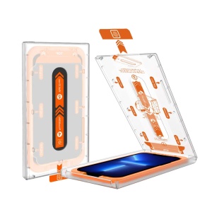 Zastitno Staklo Tempered glass 2.5D dust free Box za iPhone 14 Pro Max 6.7 crni - Img 1