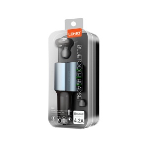 Автомобильное зарядное устройство LDNIO CM21 3xUSB 4.2A с Bluetooth-гарнитурой черное