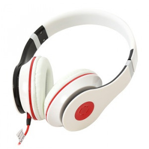 Наушники Omega FH4005W+микрофон+адаптер белые