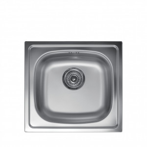 Раковина Metalac QUADRO 465x435 fi90 inox mat