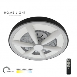 Светодиодный потолочный светильник YL-FAN-G001 48 Вт 2700K/4000K/6500K черный с регулировкой яркости - Img 4