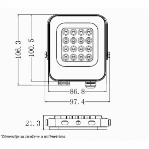 LED reflektor IK03 10W 6500K
