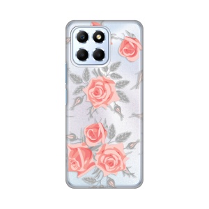 Силиконовый чехол с принтом для Honor X6 Elegant Roses