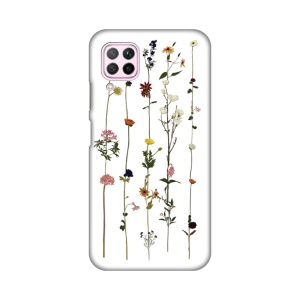 Силиконовый чехол с принтом для Huawei P40 Lite/Nova 6 SE Flower