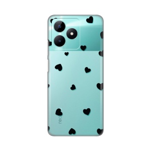 Силиконовый чехол с принтом для Realme C51 Hearts