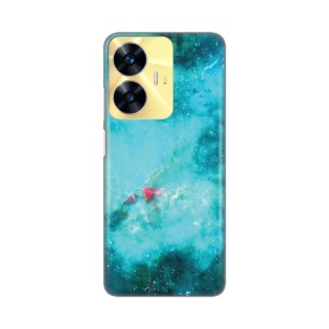 Силиконовый чехол с принтом для Realme C55 Marbel Sky