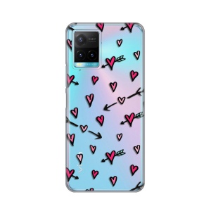 Силиконовый чехол с принтом для Vivo Y21/Y21s/Y33s с рисунком сердца