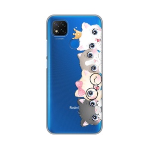 Силиконовый чехол с принтом для Xiaomi Redmi 9C/10A Cats