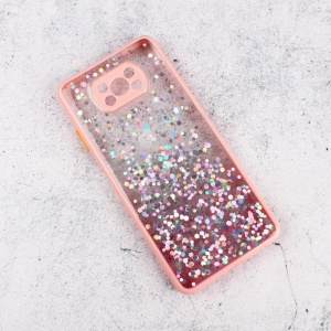 Чехол Frame Glitter Case для Xiaomi Poco X3/X3 NFC розовый