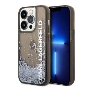 Чехол Karl Lagerfeld Hc Liquid Glitter Elong для iPhone 13 Pro Max 6.7, черный (KLHCP13XLCKVK)