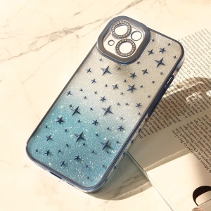 Чехол Shiny Frame для iPhone 14 6.1 синий