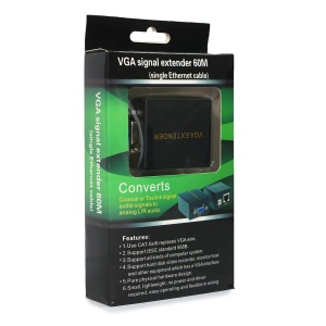 Adapter VGA na RJ45 Signal extender JWD-SP05 60m - Img 4